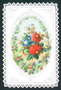 Björnbär och blommor, kort av English School