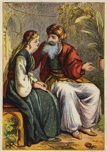 Blått skägg (färg litho) av English School