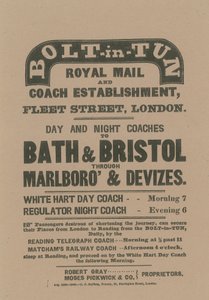 Bolt-in-Tun Royal Mail and Coach Etablissement av English School