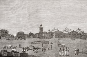 Bombay Green, södra Mumbai, Indien 1767, från "A Short History of the English People" av J. R. Green, publicerad 1893. av English School