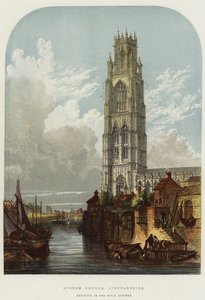 Boston Church, Lincolnshire (chromolitho) av English School