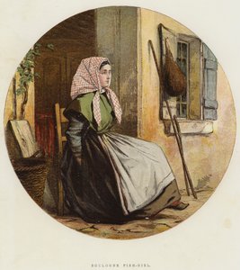 Boulognes fiskflicka (chromolitho) av English School