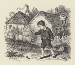 Pojke med snurra (gravyr) av English School