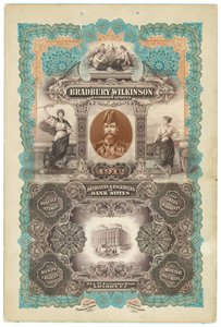 Bradbury Wilkinson & Co, designers och gravörer av sedlar av English School