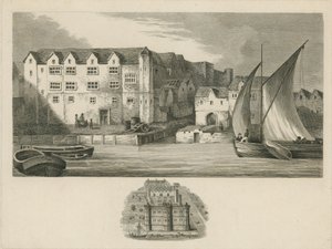 Bridewell Palace på stranden av Themsen av English School