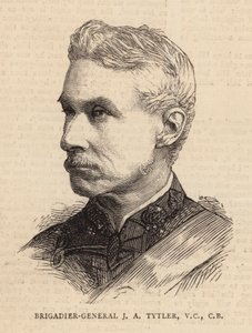 Brigadgeneral JA Tytler, VC, CB (gravyr) av English School