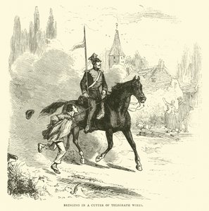 Införande av en skärare av telegraftrådar, september 1870 av English School