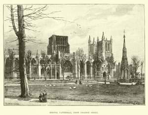 Bristol Cathedral, från College Green av English School
