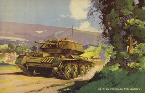 Brittisk Covenanter Mark V stridsvagn, andra världskriget (färg litho) av English School