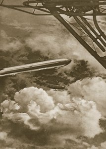 Brittiska luftskepp av olika typer som fungerade som väktare av flottan, 1914-19 av English School