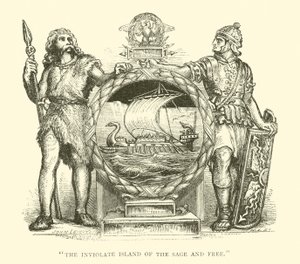 Britt och romersk, Storbritannien, The Inviolate Island of the Sage and Free (gravyr) av English School