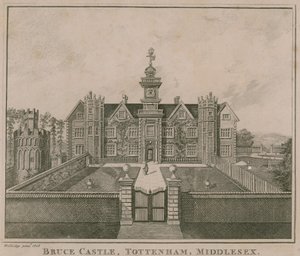 Bruce Castle, Tottenham, London; en vy tagen 1686 av English School