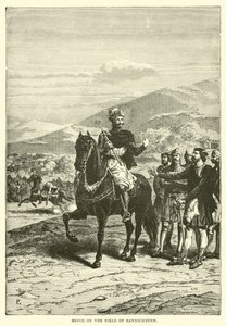 Bruce på fältet i Bannockburn av English School