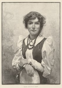 Brunetta (gravyr) av English School
