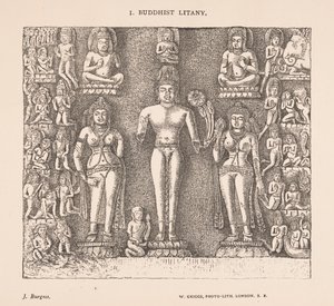 Buddhist Litany, från The Cave Temples of India av James Fergusson och J. Burgess av English School