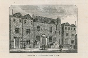 Byggnader i Clerkenwell Close 1791 av English School