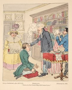 Bumpology, pub. 1826 (handfärgad gravyr) av English School
