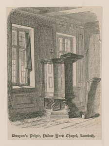Bunyans Predikstol, Palace Yard Chapel, Lambeth av English School