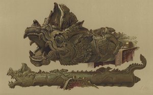 Burmese Gun från Mandalay (chromolitho) av English School