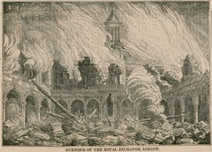 Bränning av Royal Exchange, London, natten till den 10 januari 1838 av English School