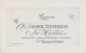 Visitkort för George Stevenson av English School
