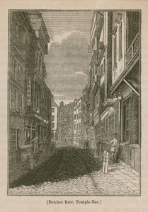 Butcher Row i Temple Bar på Stranden av English School
