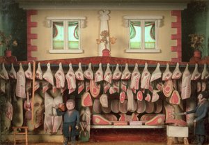 Butchers Shop (målad relief) av English School