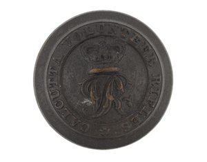 Button, Calcutta volontärgevär, före 1901 av English School