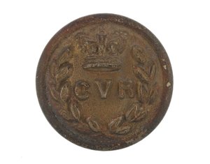 Button, Calcutta volontärgevär, före 1901 av English School