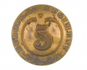 Button, andra led, 5:e bengaliska europeiska regementet, 1858-1860 av English School
