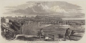 Vid havet, Scarborough Bay (gravyr) av English School