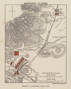 Caesar, Galliska kriget: Ariovisti Clades (litografi) av English School