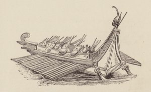Caesar, Galliska kriget: romerskt krigsfartyg (lito) av English School