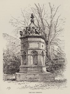 Cambridge: The Old Conduit (etsning) av English School