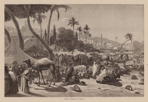 Kamelmarknaden i Kairo (gravyr) av English School