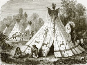Comanche-indianernas läger av English School