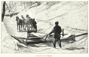 Kanadensisk snöplog (gravyr) av English School