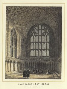 Canterbury Cathedral, utsikt över kapitelhuset av English School