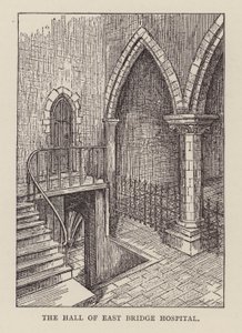 Canterbury: The Hall of East Bridge Hospital (litho) av English School