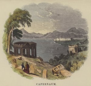 Kapernaum (färgad gravyr) av English School