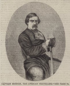 Kapten Burton, den afrikanske resenären (gravyr) av English School