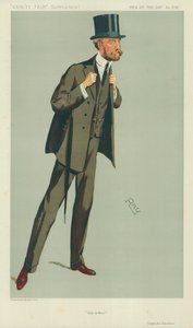 Kapten G S C Swinton, öst och väst, 24 juli 1912, tecknad serie Vanity Fair av English School