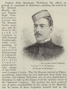 Kapten J S Nicholson, ansvarig vid Buluwyo (gravyr) av English School