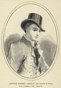 Kapten Robert Barclay, Allardyce of Ury, Från en miniatyr, 1798, Aetatis 19 av English School