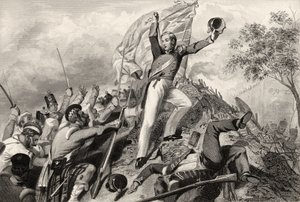 Capture of the Highlanders före Cawnpore 1857, från "The History of the Indian Mytery", publicerad 1858 av English School