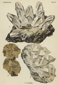 Karbonater, kalcit (färg litho) av English School