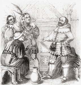 Snickare, haberdasher, vävare, färgare och gobelängmakare från Gamla England: Ett bildmuseum, pub. 1847 av English School