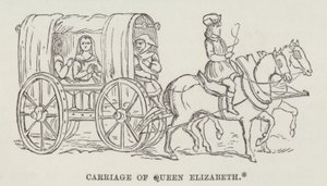 Drottning Elizabeths vagn (gravyr) av English School