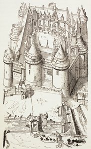 Pierrefonds slott, Frankrike, ca 1880 av English School