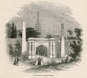 Katakomberna på Highgate Cemetery, London av English School